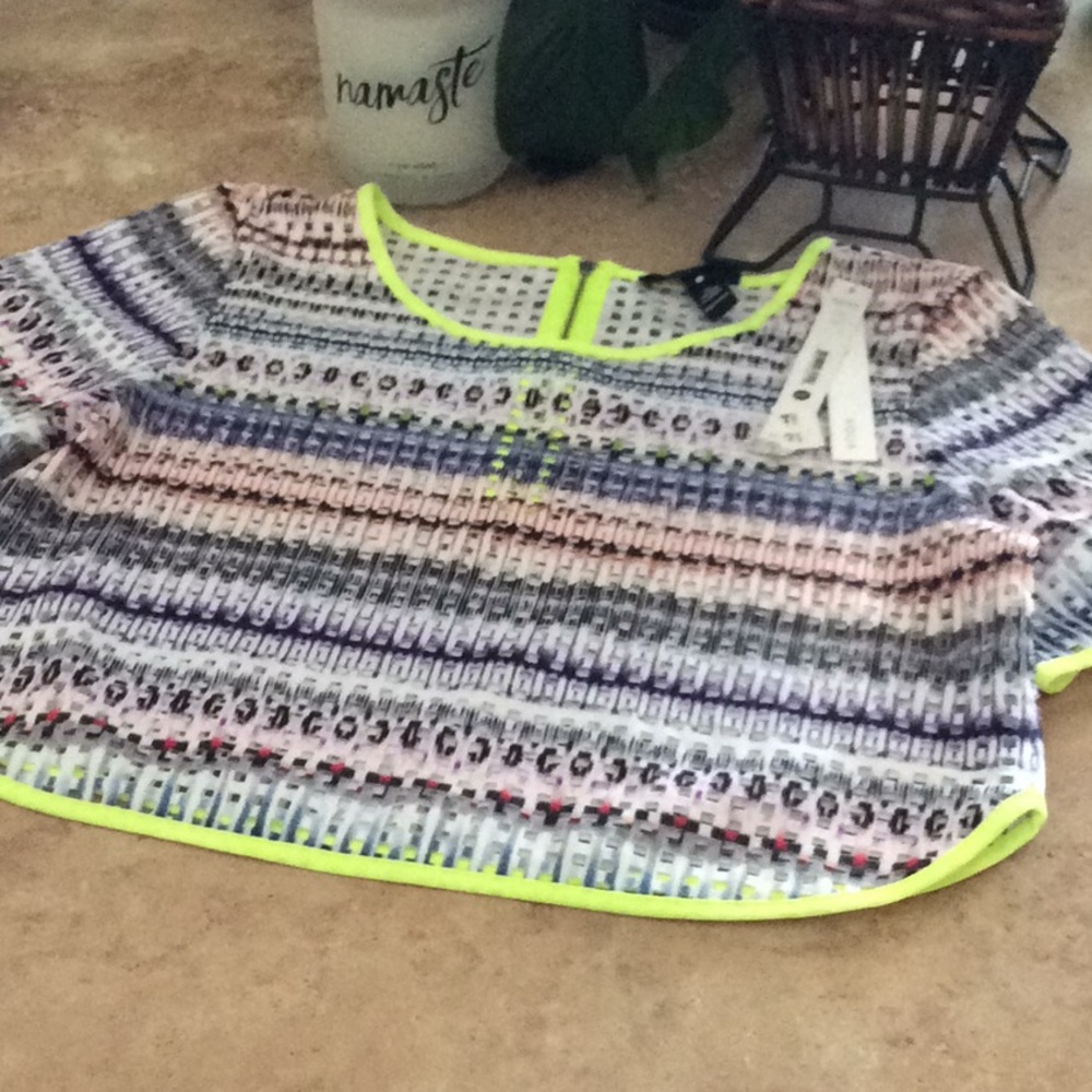Aqua multicolor shirt